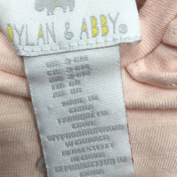 Dylan & Abby 3-6 month pink animal embroidered top - Picture 4 of 5
